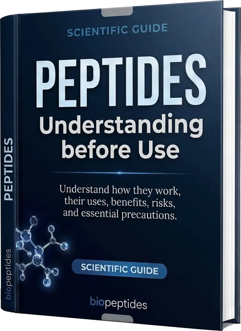 Cover of the guide “PEPTIDES: understanding before use”